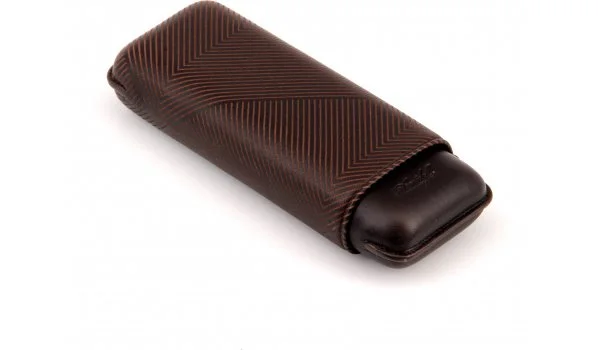 Davidoff Cigarrfodral XL-2 Brunt Läder "Leaf"