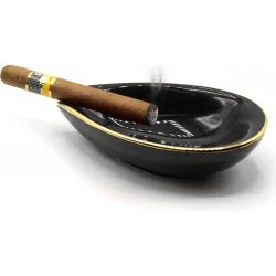 adorini Keramisk Cigarraskkopp Blad Svart