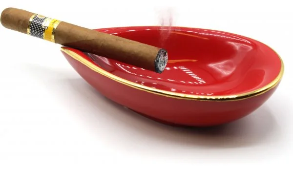 adorini Cigarr Askkopp Keramik Blad Röd
