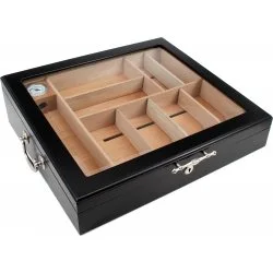 Humidor med Glaslock Svart