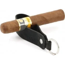 adorini Nyckelring Läder Cigarr- och Pipstöd Svart