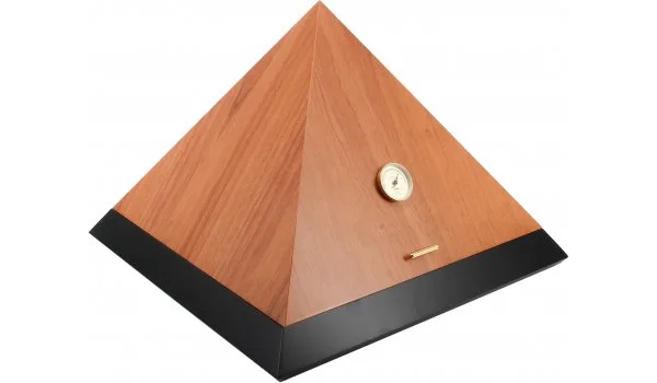 adorini Humidor Pyramid Deluxe L Bi-Color Cedro Svart