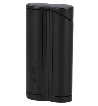 adorini Single Jet-tändare Curve Matt Svart inkl. Cigarrstans