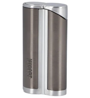 adorini Single Jet-tändare Curve Gunmetal inkl. Cigarrstans