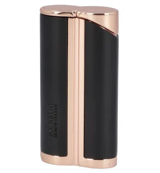 adorini Single Jet-tändare Curve Svart / Roséguld inkl. Cigarrstans
