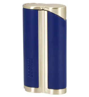 adorini Single Jet-tändare Curve Blå/Rött Guld inkl. Cigarrstans