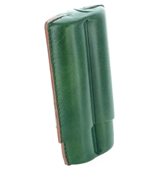 Lubinski Cigarrfodral Läder 2 Robusto grön