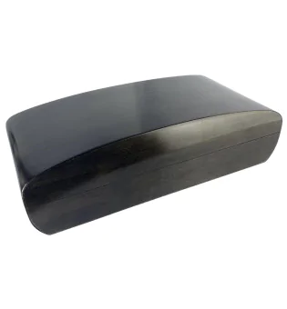 Humidor Bambu Svart Frostad Konvex 80