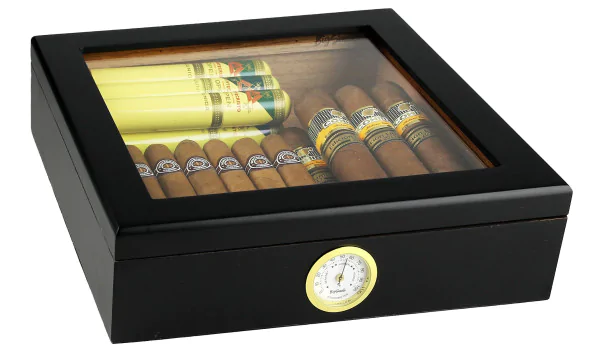 BigSmoke Humidor svart med glaslock bild 9