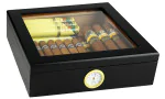 BigSmoke Humidor svart med glaslock bild 9