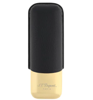 S.T. Dupont Cigarrfodral för 2 Cigarrer Svart Guld 183250
