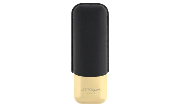 S.T. Dupont Cigarrfodral för 2 Cigarrer Svart Guld 183250