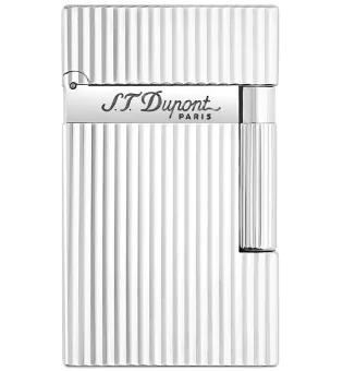 ST Dupont Ligne 2 tändare randig Silver