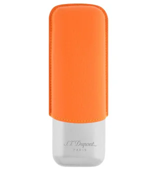 S.T. Dupont Cigarrfodral för 2 cigarrer Orange Krom 183266