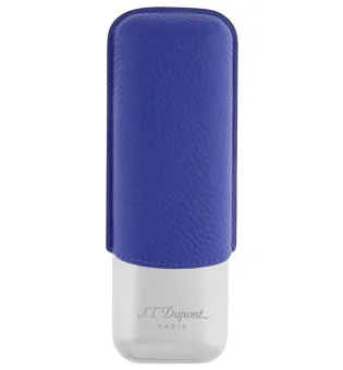 S.T. Dupont Cigarrfodral för 2 cigarrer Blå Krom 183267