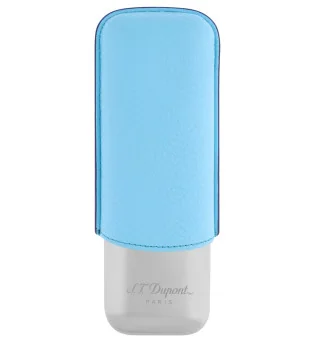 S.T. Dupont Cigarrfodral för 2 cigarrer Turkos Krom 183264