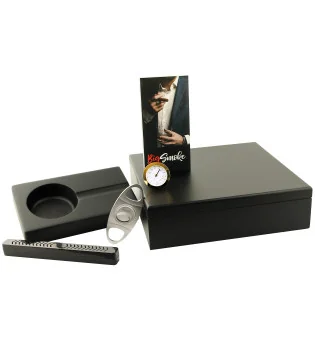 BigSmoke Humidor Set Svart