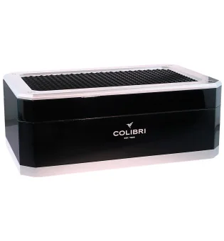 Colibri Humidor Rally svart och silver