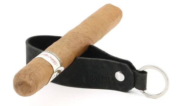 adorini Cigarr- och Pipstöd Nyckelring Läder svart begränsad utgåva