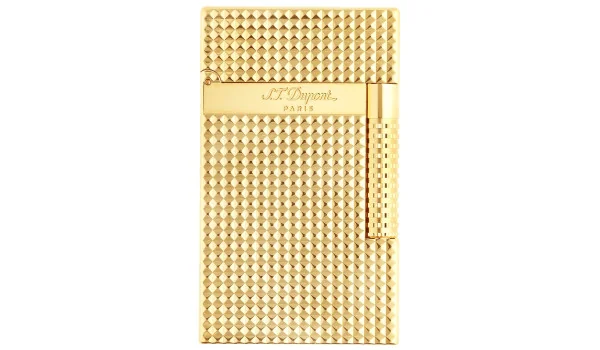 S.T. Dupont Le Grand Cling Tändare Diamantskaft Gult Guld C23009