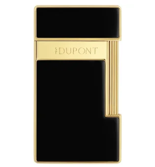 S.T. Dupont Slimmy Tändare Svart Lack Guld 028222