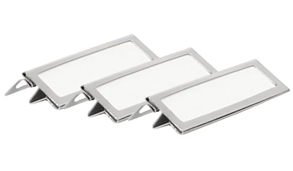 adorini Etikettklämmor Metall silver 3-pack