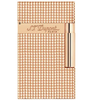 ST Dupont Ligne 2 tändare Diamantmönster gult guld
