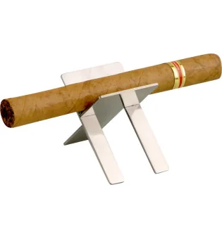 Cigarrställ metall krom stor