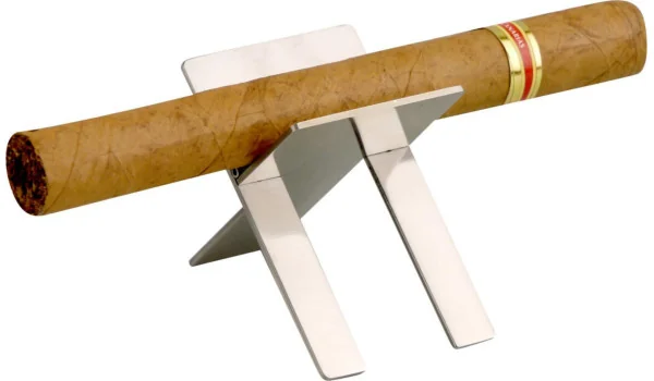 Cigarrställ metall krom stor