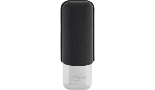 S.T. Dupont Cigarrfodral för 2 Cigarrer svart/krom 183260