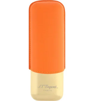 S.T. Dupont Cigarrfodral för 2 Cigarrer Orange/Guld 183256