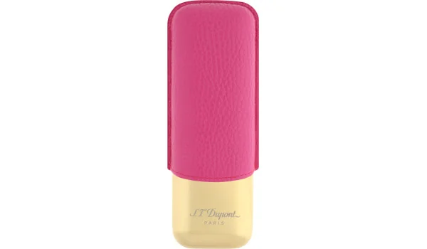 S.T. Dupont Cigarrfodral för 2 cigarrer rosa/guld183245