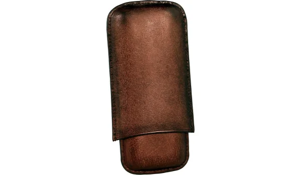 Angelo cigarrfodral 3 mörkbrunt läder