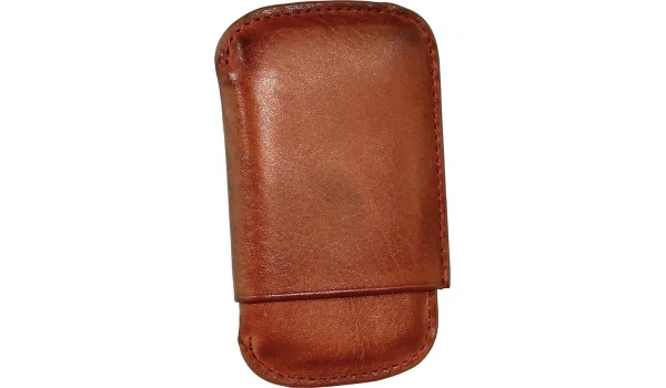 Angelo cigarill/cigarrfodral 4 läder cognac