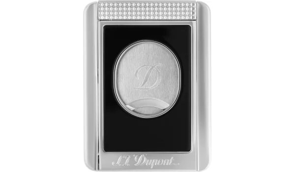 S.T. Dupont Dubbelknivsskärare med Cigarrställ Svart & Krom