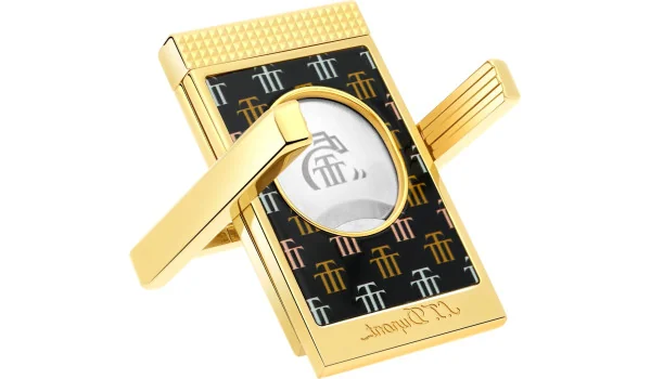 S.T. Dupont Dubbelsnoppare med Cigarrställ Trinidad Black Guld 003477