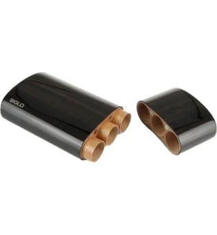 Siglo träfodral ebenholts Corona för 3 cigarrer