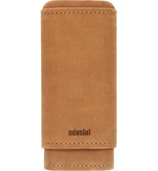 adorini Real Läderfodral till 2-3 Cigarrer Brown
