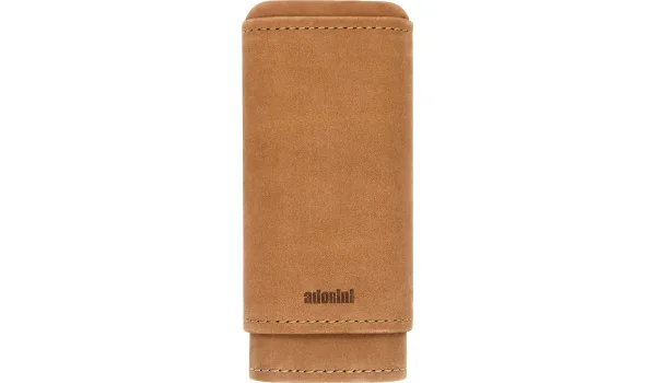 adorini Real Läderfodral till 2-3 Cigarrer Brown