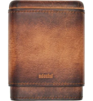 adorinin Äkta Vintage Läderfodral 3-5 Cigarrer Brunt