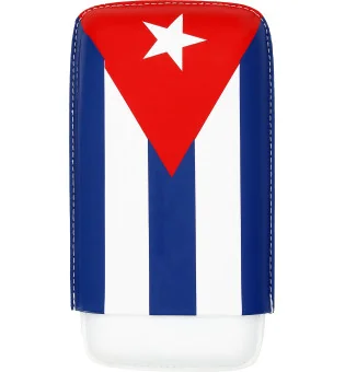 Cigarrfodral Cuban Flag för 3 cigarrer