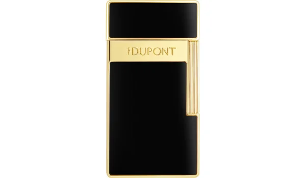 S.T. Dupont Biggy Tändare Svart Lack Guld 025222