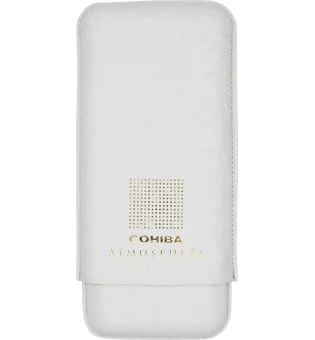 Cohiba Atmosphere cigarrfodral läder vitt och guld