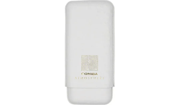 Cohiba Atmosphere cigarrfodral läder vitt och guld