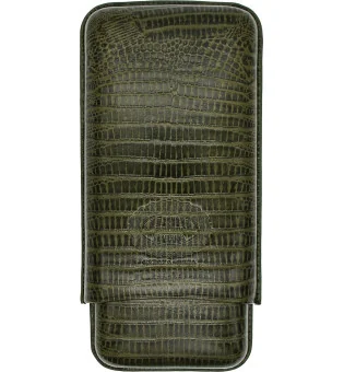 Hoyo de Monterrey cigarrfodral läder grön 3 st.