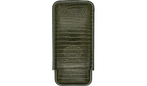 Hoyo de Monterrey cigarrfodral läder grön 3 st.