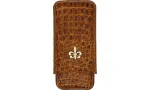 Montecristo Fleur de Lis cigarrfodral läder croco brun 3 st.