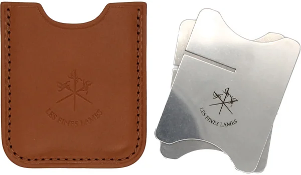 Les Fines Lames cigarrbänk med läderfodral brun