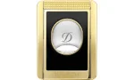 S.T. Dupont dubbelbladig cigarrklippare med cigarrställ, svart och guld 003553