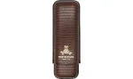 Montecristo cigarrfodral i läder, brunt, för 2 cigarrer
